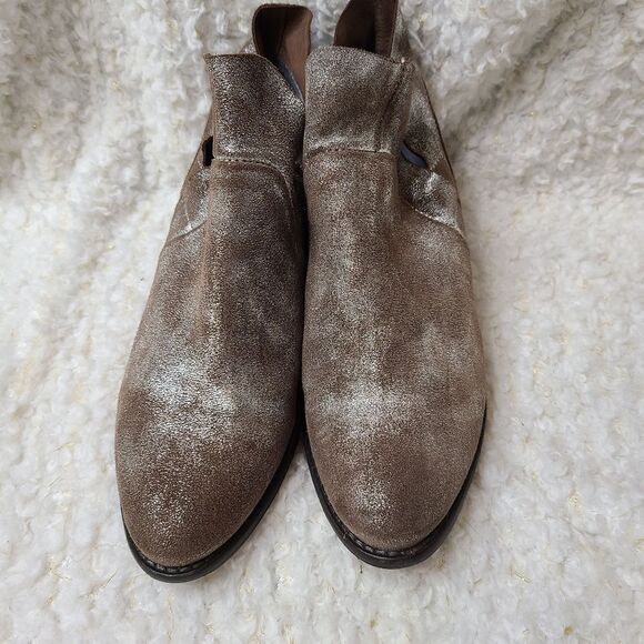 Seychelles 'Snare' Pewter Metallic Booties sz 6 - Picture 3 of 7